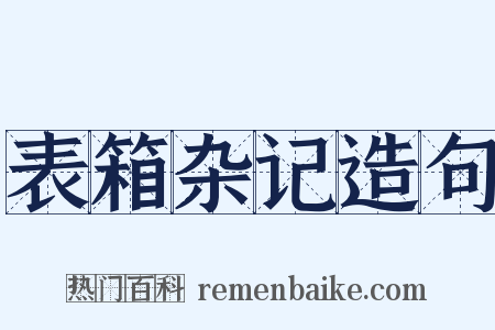 表箱杂记造句是什么意思的图片